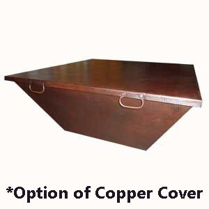 50" Corinthian Copper Fire Pit Flame Creation