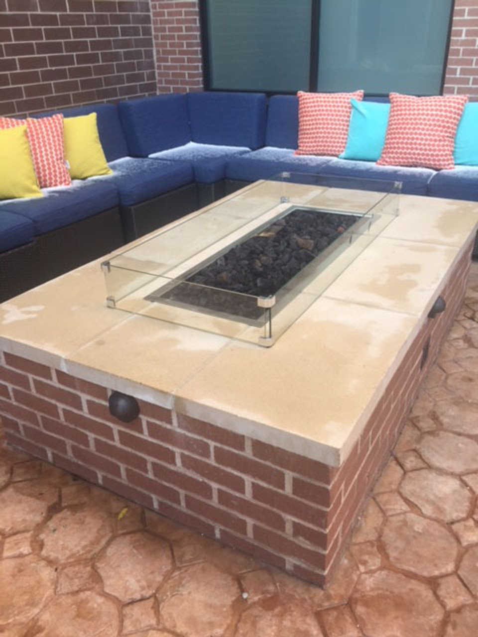 54" x 26" Fire Pit Frame w/ Electronic Ignition HBurner Flame Creation