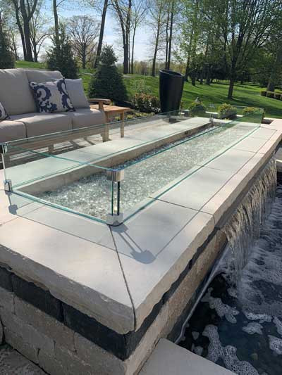 Custom Glass Wind Guard for Fire Pits Flame Creation