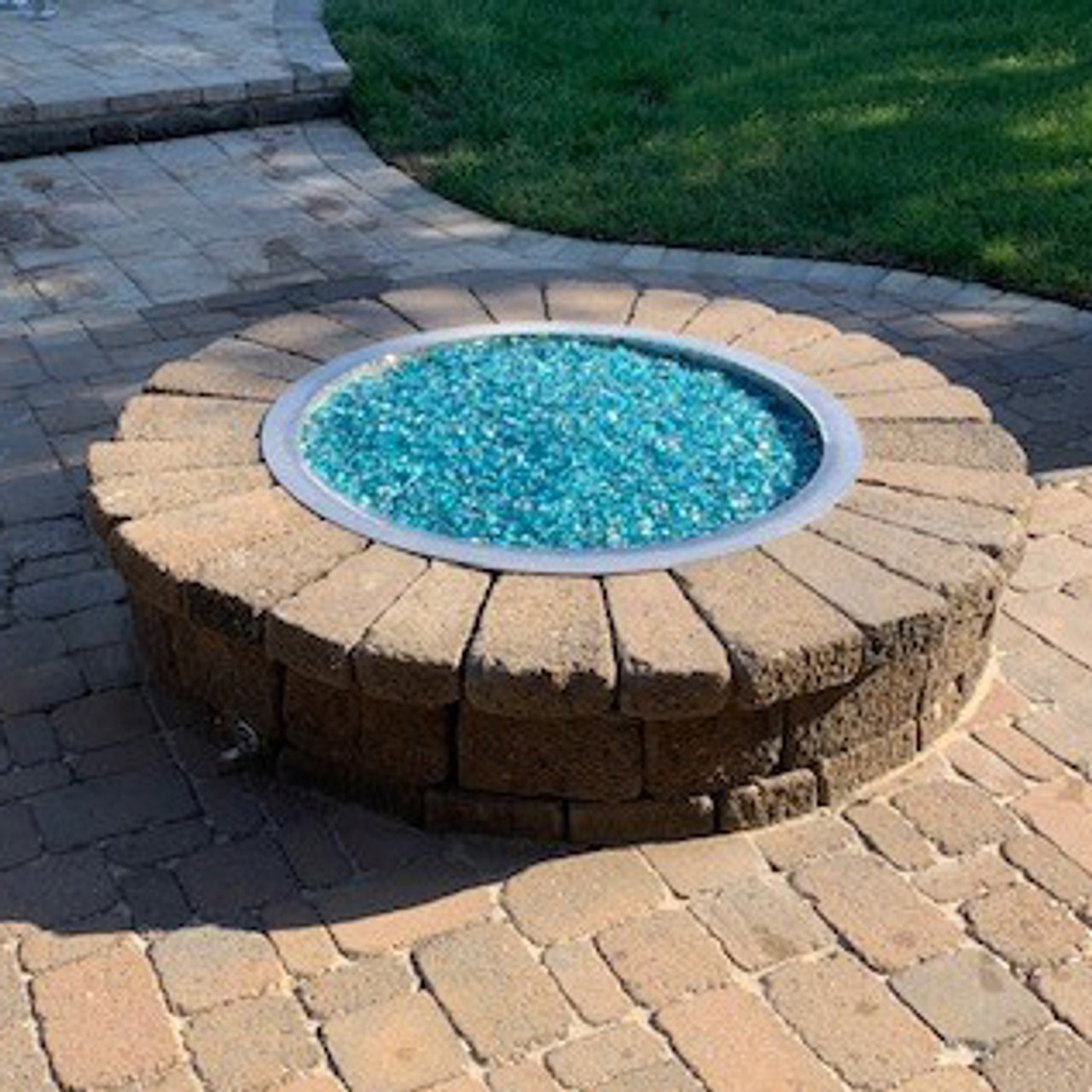 31" Flat Round Fire Pit Pan with Support Lip