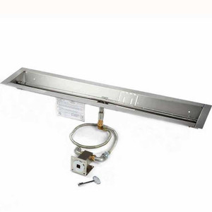 24" manual match lit trough burner and pan