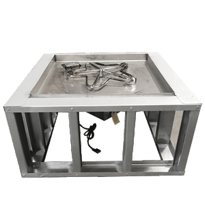 60" electronic square fire pit frame with star burner