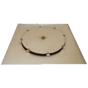 24" flat square fire pit disc with 18" access plate