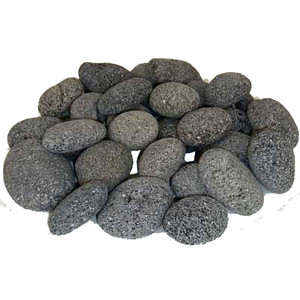2" - 3" oval shaped lava stones for a fire pit feature