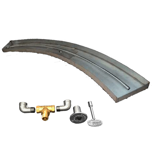 88" curved burner kit with components