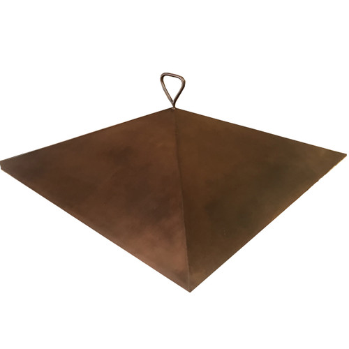 36" Square Dome Copper Fire Pit Cover Flame Creation