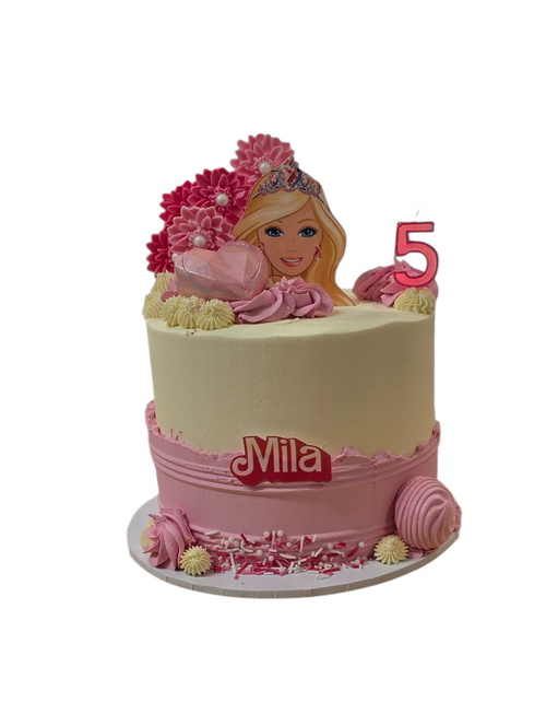 Barbie Pink Buttercream Cake