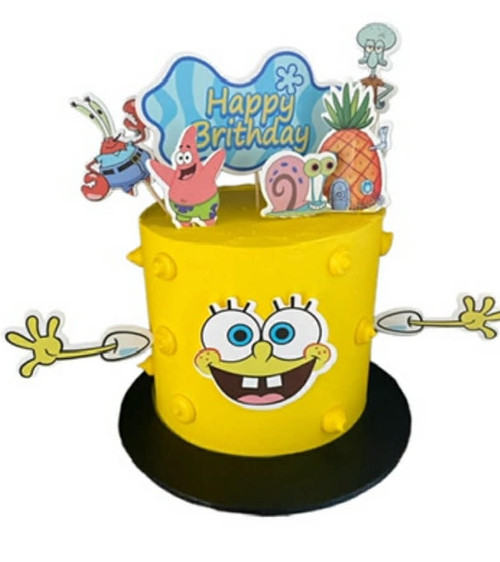 SpongeBob Theme Cake – Bright & Fun Under the Sea Celebration
