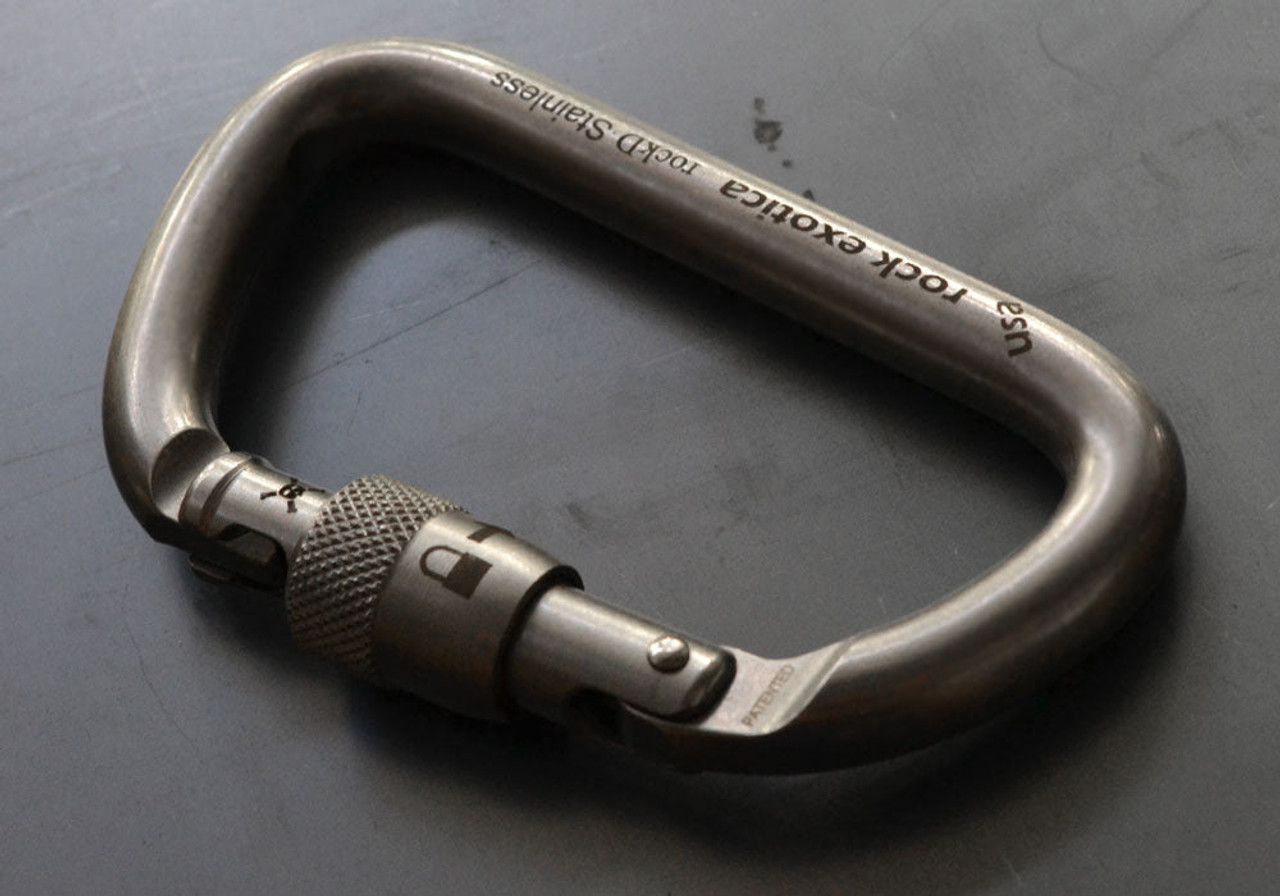 Rock Exotica rockD Stainless Screw-Lock Carabiner