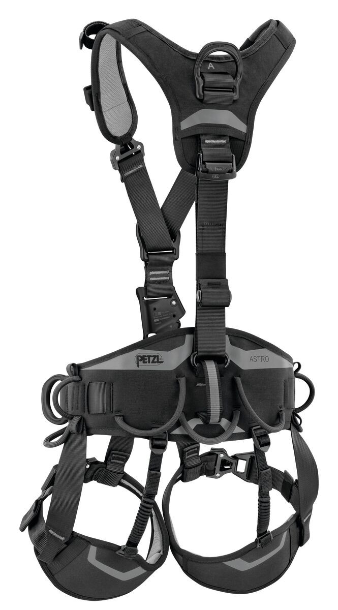 PETZL ASTRO ANSI NFPA Harness w/ Chest Ascender - Black