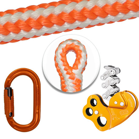 PETZL ZIGZAG + Teufelberger Safety Blue HI-VEE 16-Strand - Kit