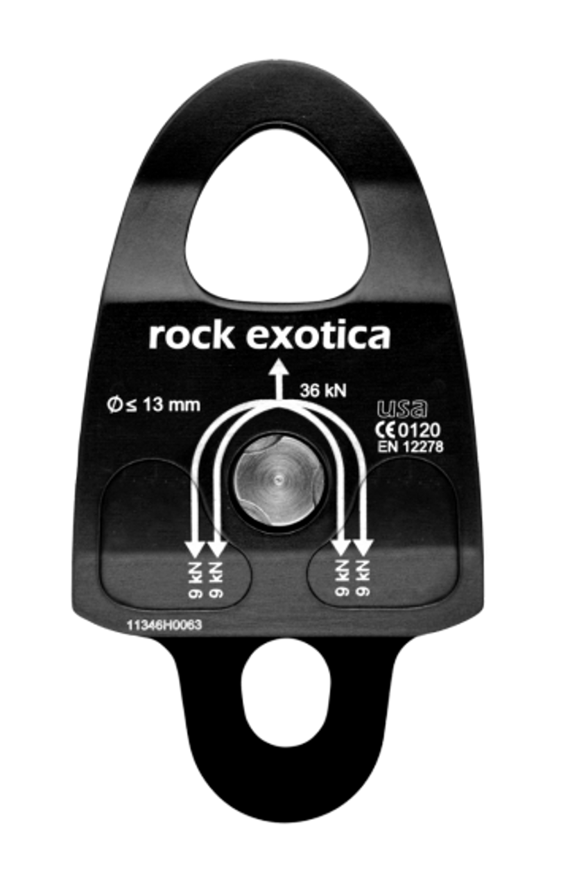 Rock Exotica Machined Rescue Pulley Double/Black