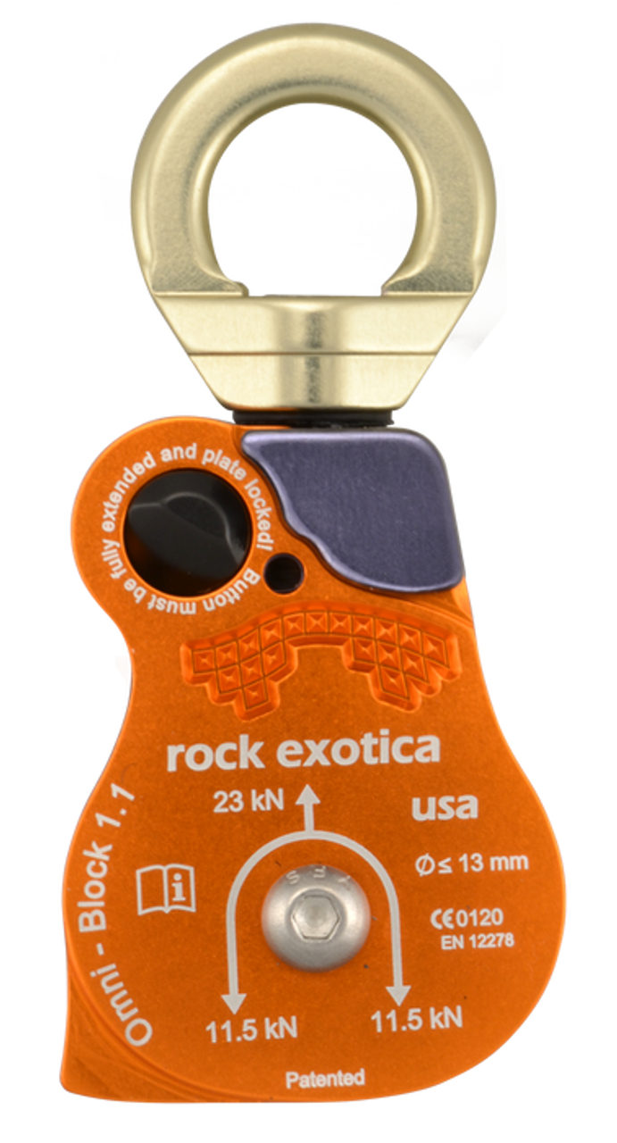 Rock Exotica Omni-Block Swivel 1.1" Single Pulley