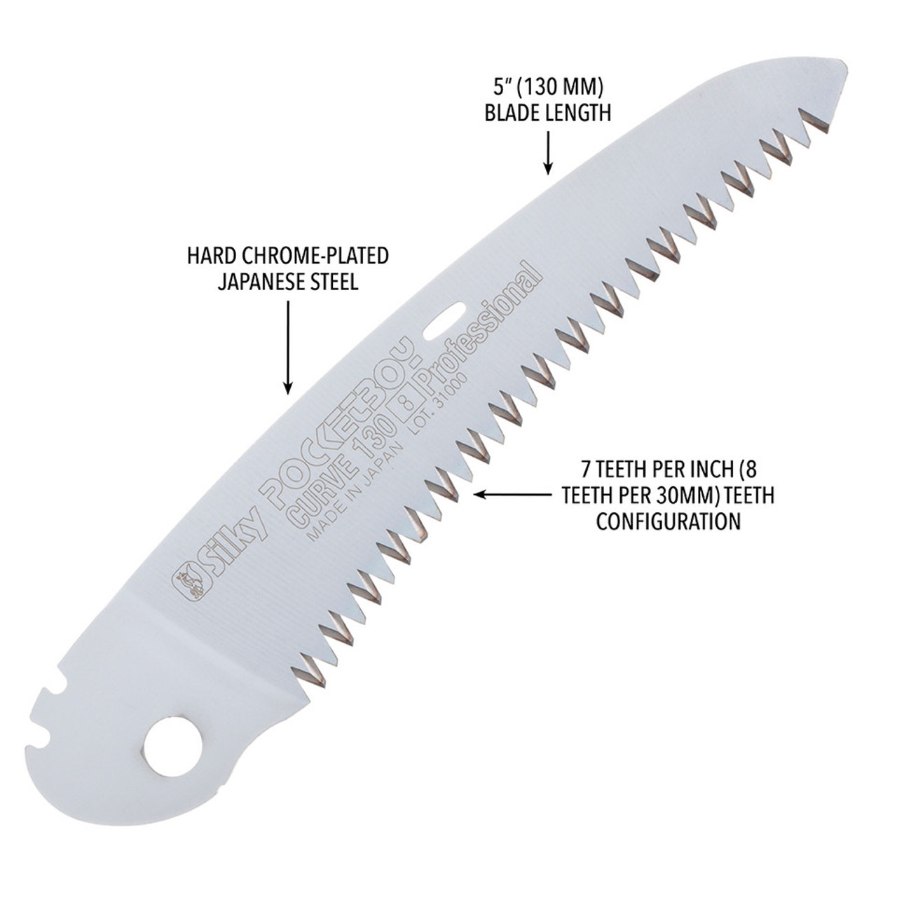 Silky Professional POCKETBOY CURVE 130mm Folding Saw