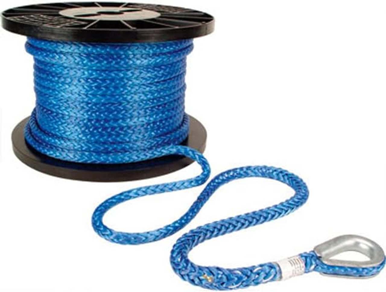 Rope Logic Winch Line w thimble on each end 5/16" x 25' Amsteel Blue