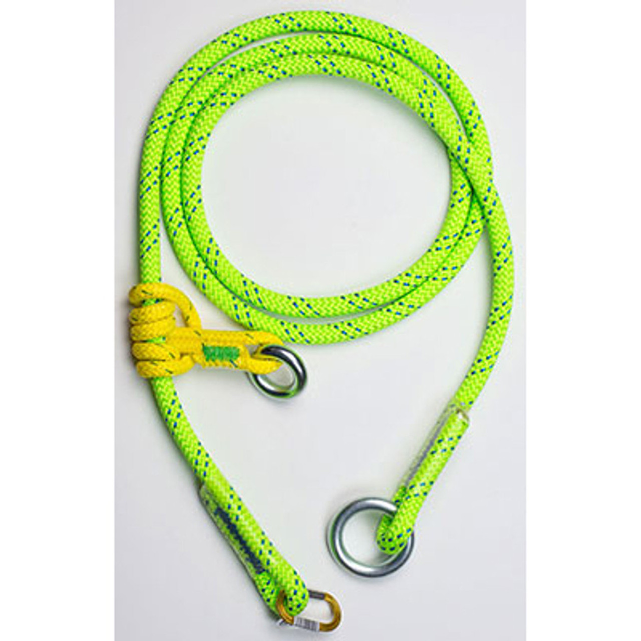 Rope Logic Adjustable Friction Saver w accessory carabiner 5/8" KMIII Green