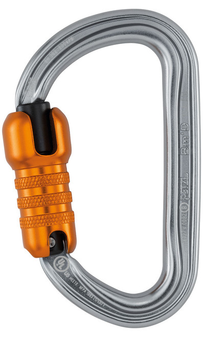 PETZL Bm'D ANSI Gate Aluminum D Carabiner NFPA