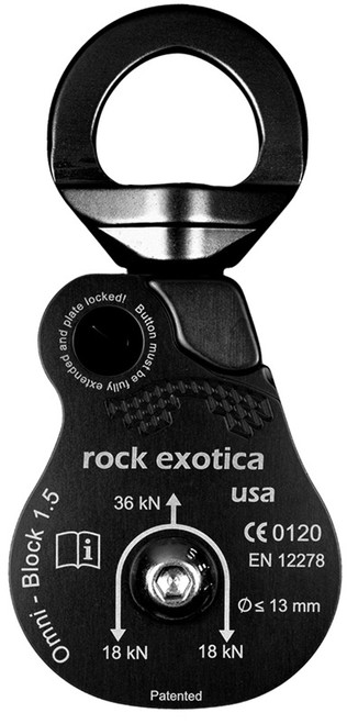 ROCK EXOTICA Omni-Block Swivel 1.5" Single Pulley ROCK EXOTICA Omni-Block Swivel 1.5" Single Pulley