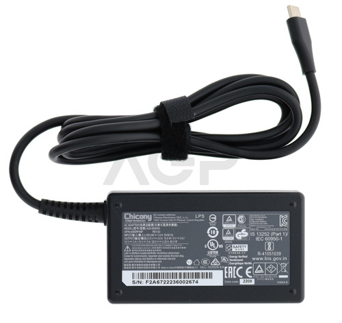 UL Certified ODM 65W USB-C AC ADAPTER *POWER CORD NOT INCLUDED* (DELL model compatible)