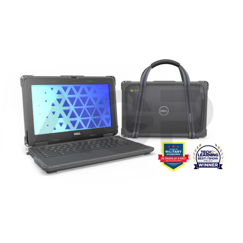 MAXCases Extreme Shell-F3 Slide Case for Dell 3100/3110/3120 Chromebook 2:1 Convertible 11.6" (Gray)