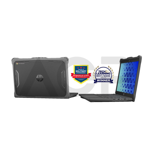MAXCases Extreme Shell-F2 Slide Case for HP Fortis X360 G3/G5 /  HP X360 G3/G4 Chromebook 2:1 11.6" (Gray/Clear)