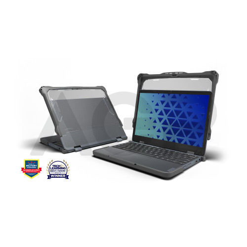 MAXCases Extreme Shell-F2 Slide Case for Lenovo 500e/w G4 Chromebook 2:1 12" (Gray/Clear)