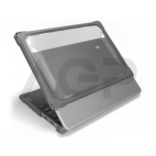 MAXCases Extreme Shell-F3 Slide Chromebook Case for Lenovo 100e G5 Chromebook 11.6" (Gray/Clear)