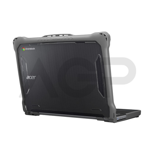 MAXCases Extreme Shell-F3 Slide Chromebook Case for Lenovo 500e G5 Chromebook (Gray/Clear)