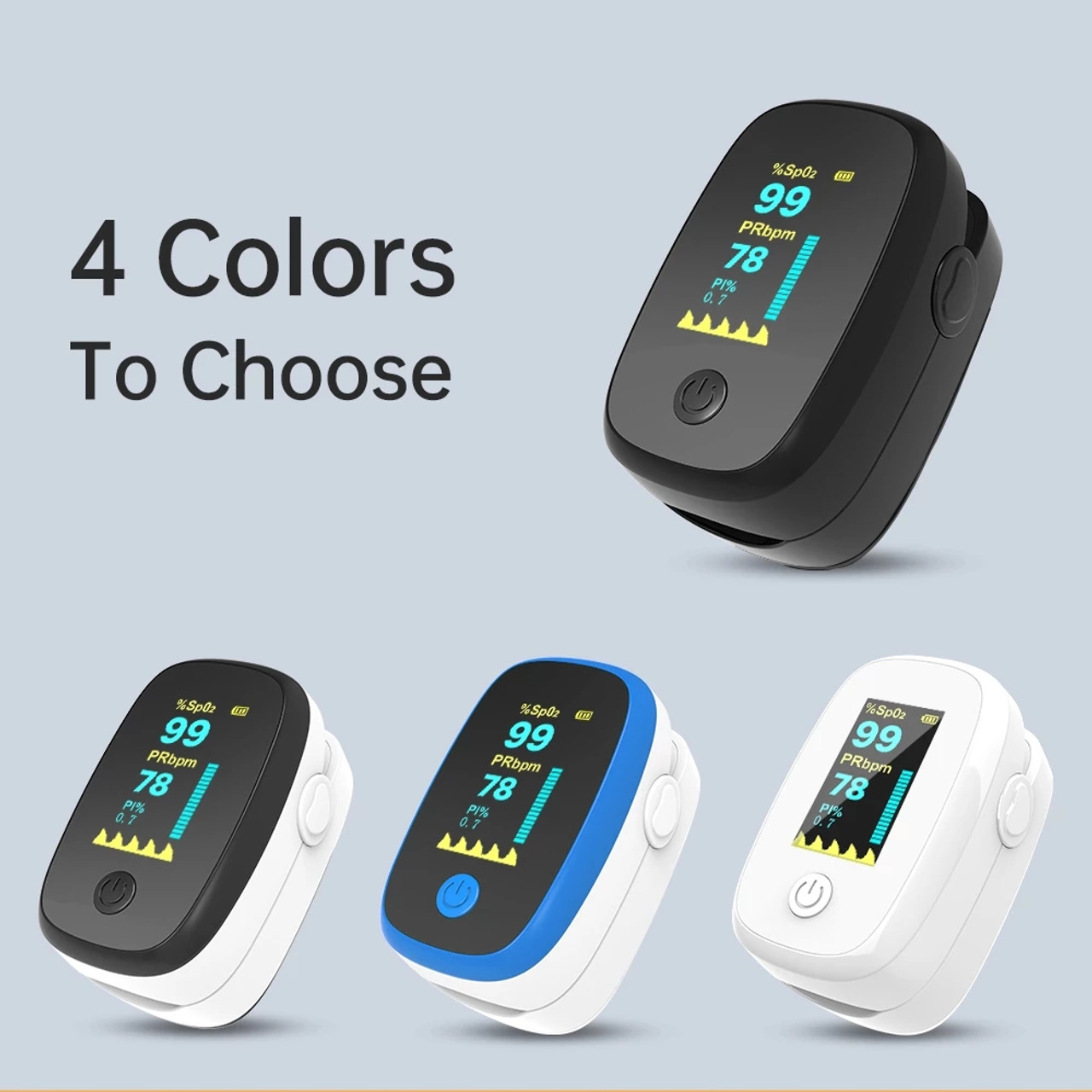 Pulse Oximeter with OLED Display - Free Storage Case!