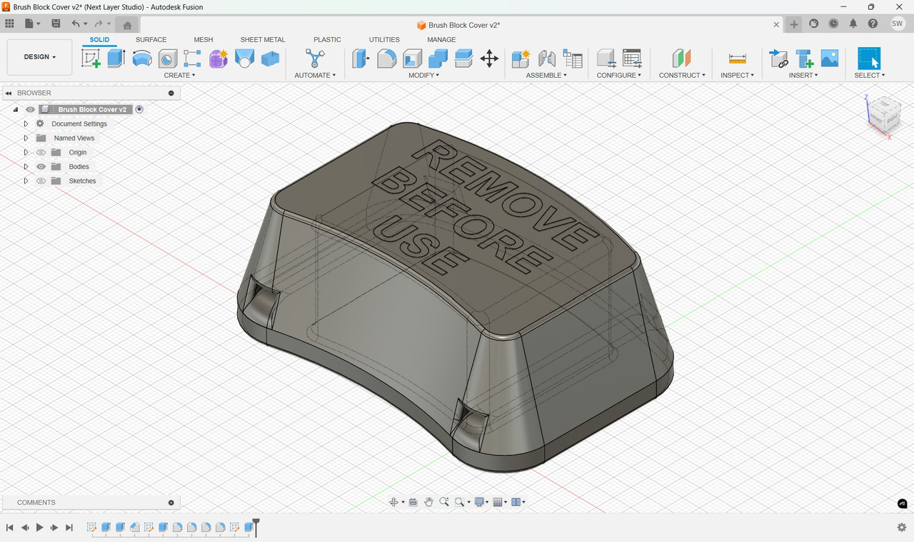 Brush Block assembly Transportation Cover