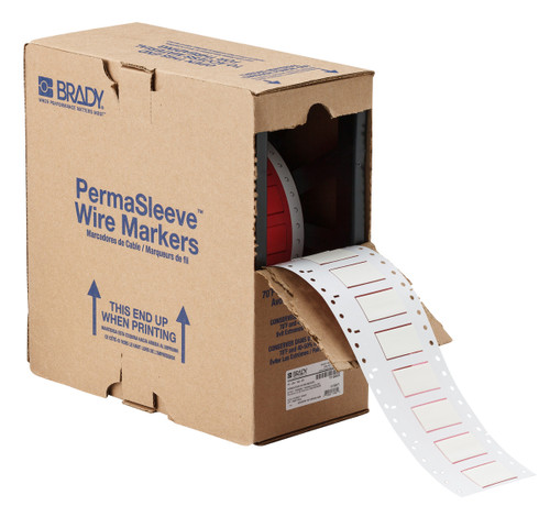 0.75" x 0.851" Brady PermaSleeve Heatex Heat Shrink Label - HX-500-150-WT-2