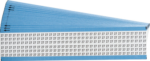 0.25" x 1.5" Brady Label (Black on White) (Pack of 25 Cards) - WM-27-PK