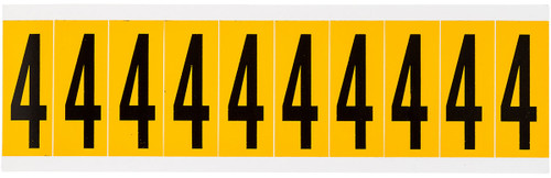 0.875" x 2.25" Brady Label (Black on Yellow) (Card of 10 Labels) - 1534-4