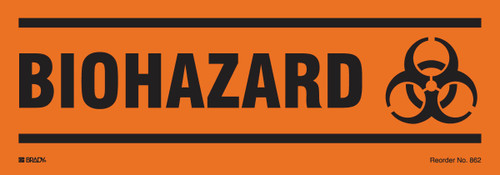 10" x 3.5" Brady Label - 862MLS