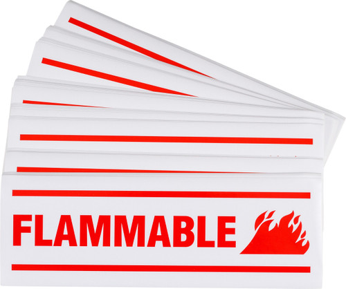 10" x 3.5" Brady Label (Red on White) (Pack of 100 Each) - 857