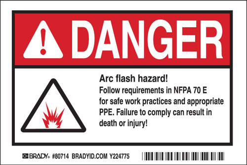 6" x 4" Brady Label - EL-4