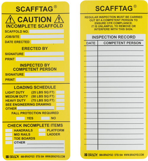 Brady Tag - SCAF-STSI594