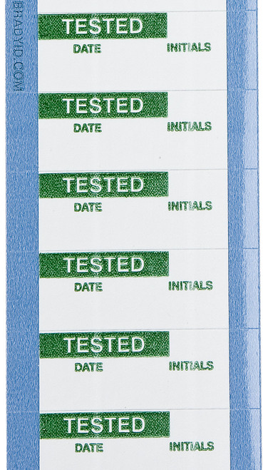 1.5" x 0.625" Brady Label (Green on White) (Pack of 25 Cards) - WO-38-PK