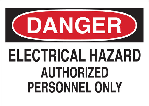 10" x 7" Brady Label - 22091