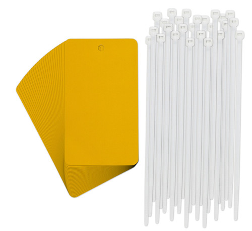 3" x 5" Brady Tag (Yellow) (Pack of 25 Each) - 56936-PK