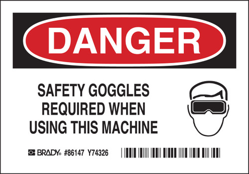 5" x 3.5" Brady Label - 86147