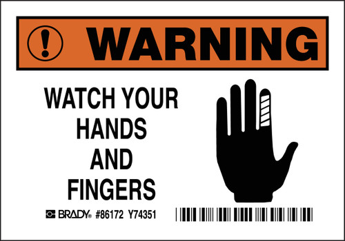 5" x 3.5" Brady Label - 86172