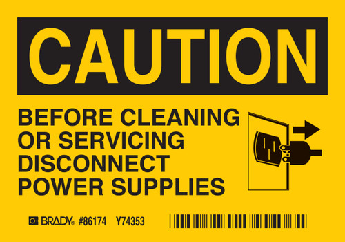 5" x 3.5" Brady Label - 86174