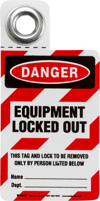 2" x 3" Brady Tag (Black, Red on White) (Tag) - 105722