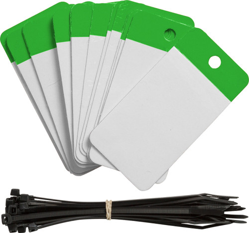 2.5" x 5" Brady Tag (Green) (Pack of 25 Tags) - 102019