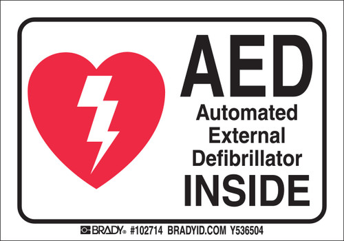 5" x 3.5" Brady Label - 102714