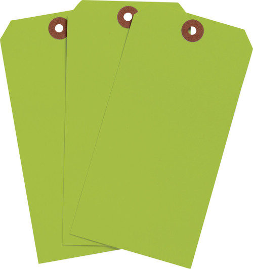 3.125" x 6.25" Brady Tag (Fluorescent Green) (Pack of 1000 Tags) - 102071