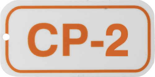 3" x 1.5" Brady Tag (Orange on White) (Pack of 5 Tags) - 105635