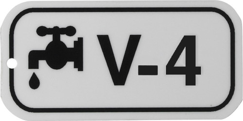 3" x 1.5" Brady Tag (Black on White) (Pack of 5 Tags) - 105667