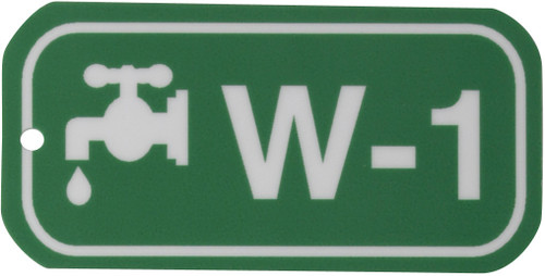 3" x 1.5" Brady Tag (White on Green) (Pack of 5 Tags) - 105644